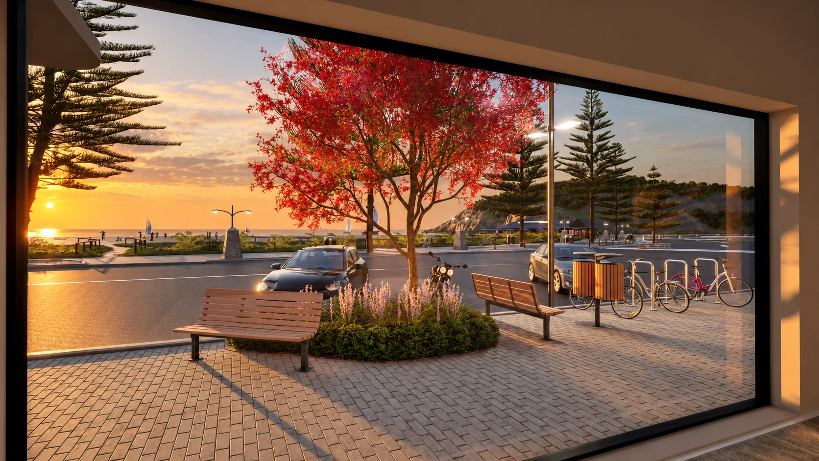 Coastal evening — architectural visualisation