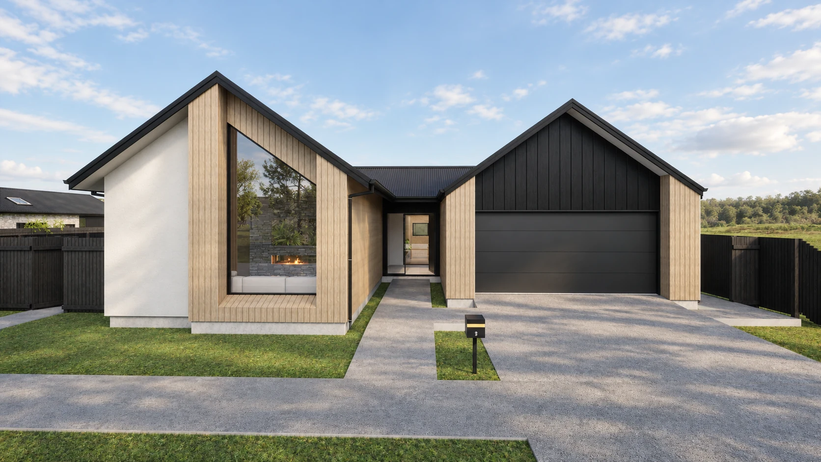 Gabled residence — architectural visualisation