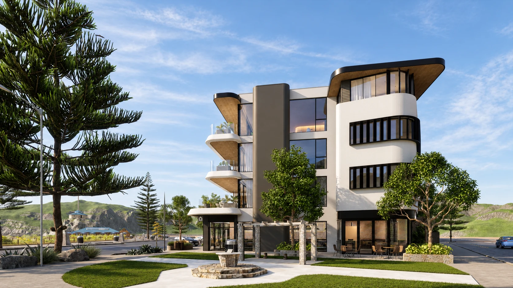Corner view — architectural visualisation