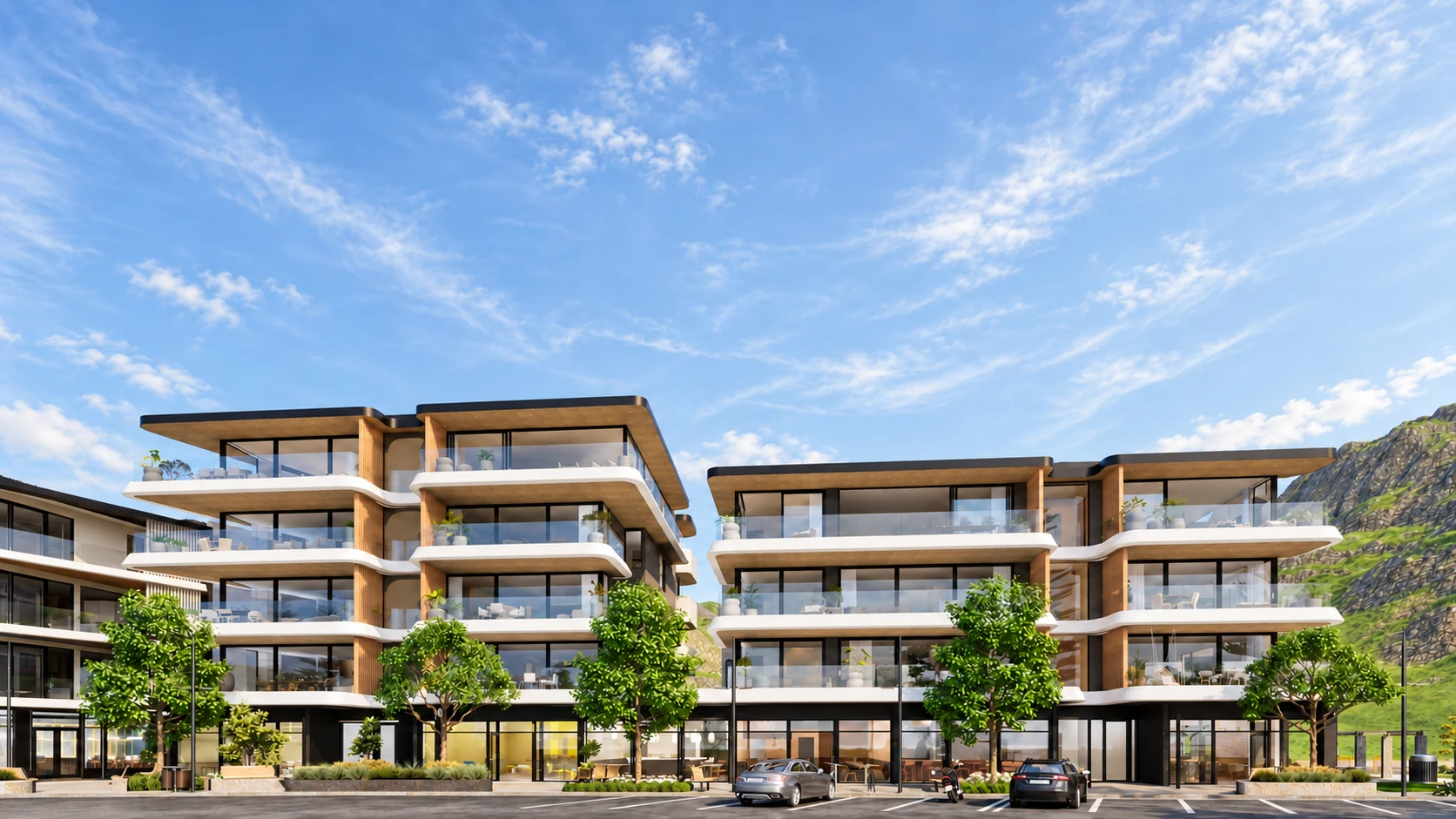Sea front view — architectural visualisation