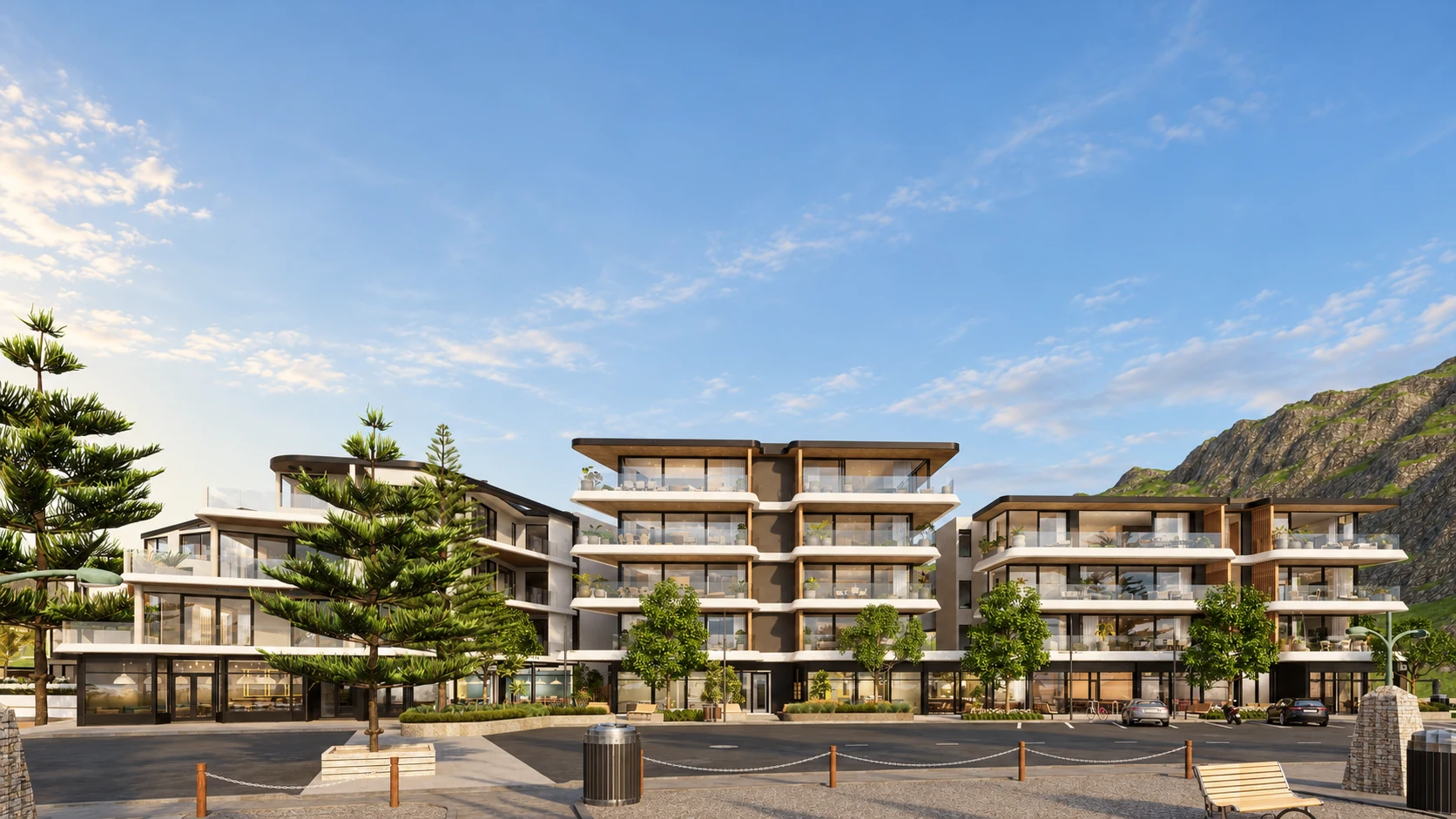 Sea front view — architectural visualisation