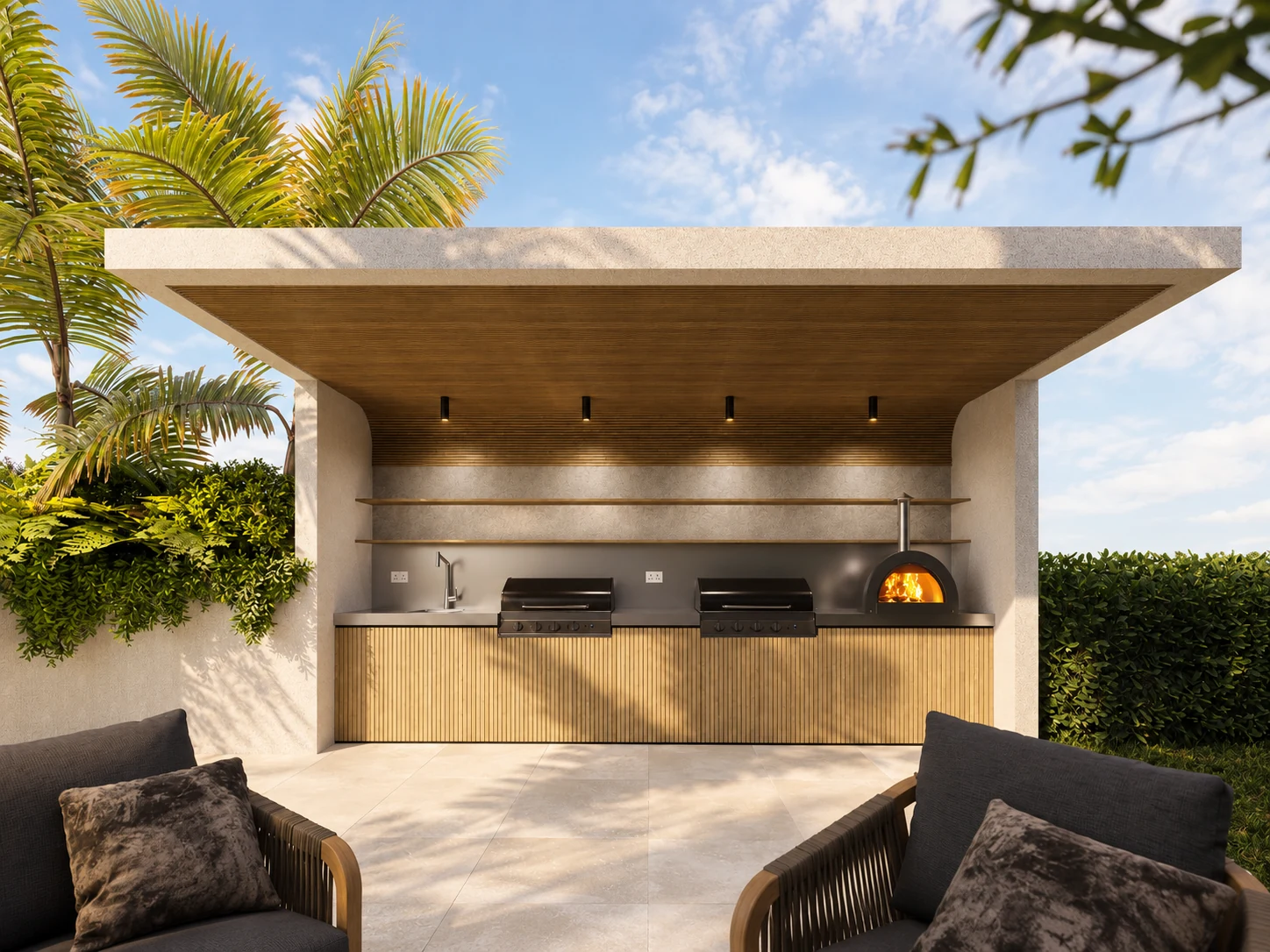 Barbecue area — architectural visualisation