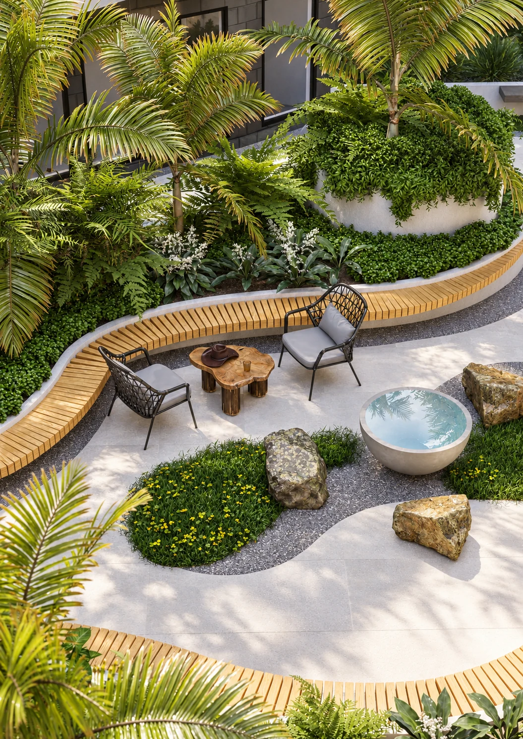Internal garden — architectural visualisation