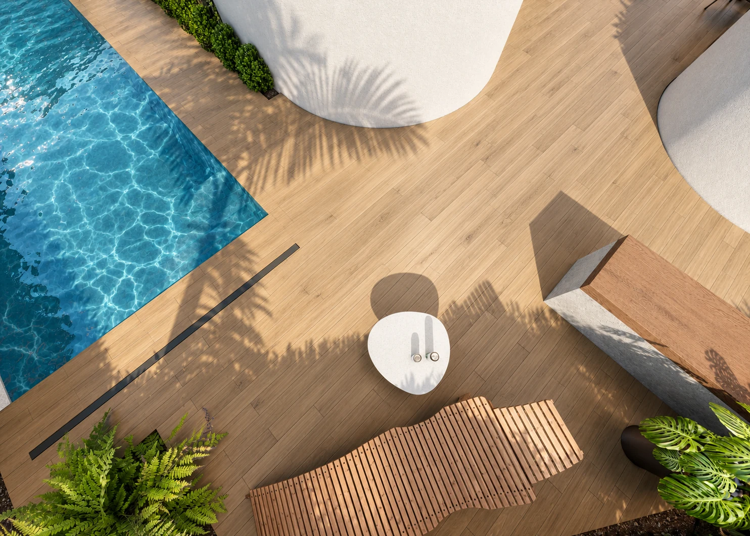 Pool view — architectural visualisation
