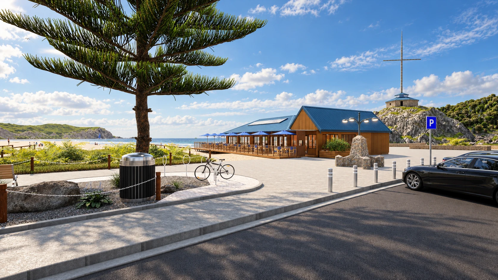 Beach bar — architectural visualisation